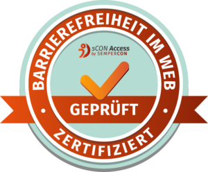 sCON Access Barrierefreiheitszertifizierung